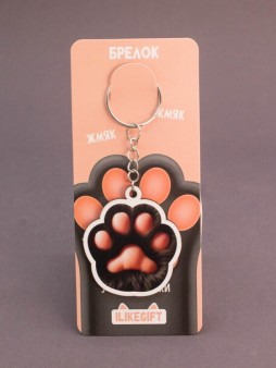 Брелок ECO из дерева iLikeGift "Лапка чёрная"