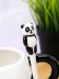 Кружка керамическая с ложкой «Funny panda», black (450 мл) 