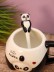Кружка керамическая с ложкой «Funny panda», black (450 мл) 