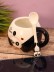 Кружка керамическая с ложкой «Funny panda», black (450 мл) 