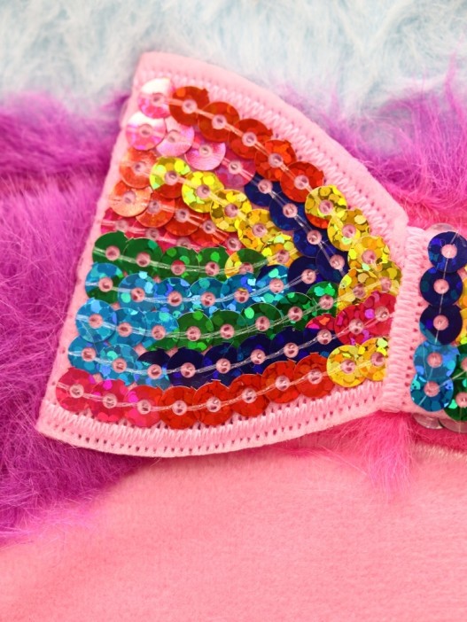 Блокнот плюшевый "Unicorn bow", blue 