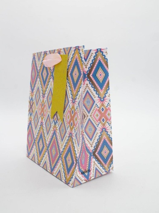 Пакет подарочный «Arabic patterns», pink (18*23*10) 