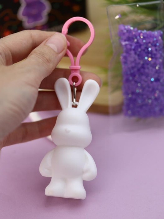 Алмазная мозаика на брелоке Draw Me! «Purple hare», (4*3*7.5 см) 