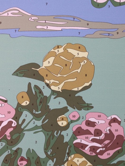 Картина по номерам на подрамнике Draw Me! «Yellow-pink flowers», (20*20 см) 