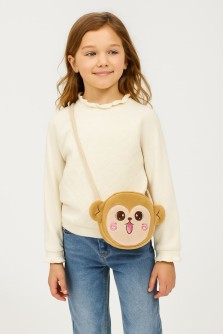 Сумочка плюшевая "Monkey", brown (16*14 см)