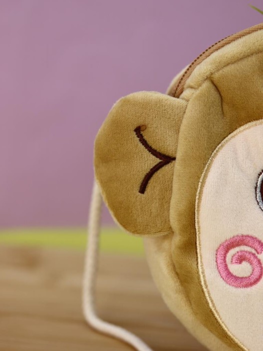 Сумочка плюшевая &quot;Monkey&quot;, brown (16*14 см) 