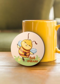 Подставка под горячее iLikeGift "Пчелка", 9см