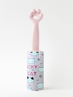 Ролик для чистки одежды "Pink paw of a cute cat", 10 см*60 листов