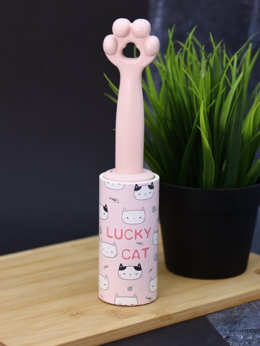 Ролик для чистки одежды &quot;Pink paw of a cute cat&quot;, 10 см*60 листов 