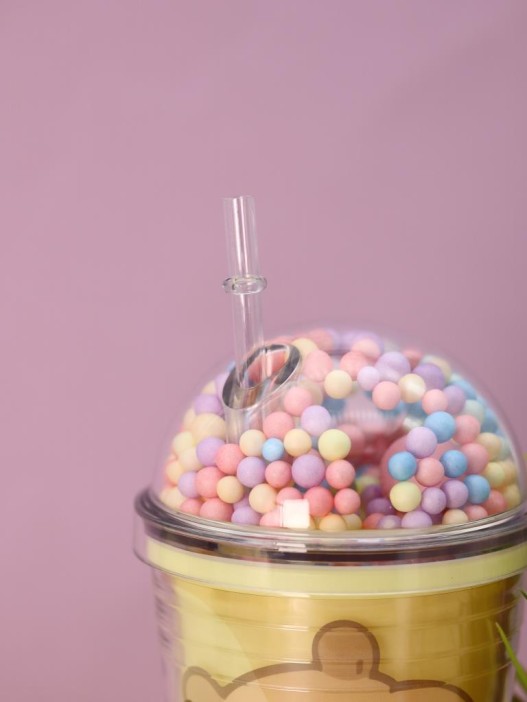 Тамблер iLikeGift "Капи с мандарином", жёлтый (450 мл) 