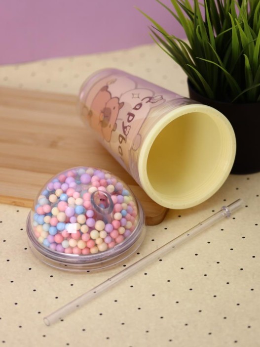 Тамблер iLikeGift "Капи с мандарином", жёлтый (450 мл) 