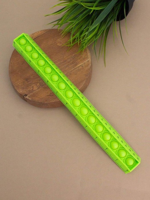 Линейка силиконовая  POP IT  зеленая 30 см 