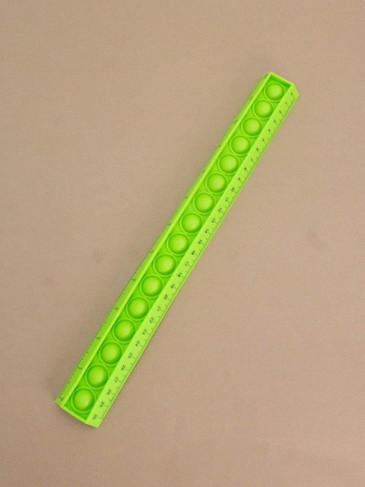 Линейка силиконовая  POP IT  зеленая 30 см 