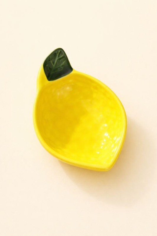 Набор керамических соусников 10шт. "Лимон", желтый (10х8,5 см) 