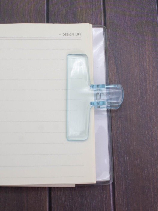 Зажим канцелярский &quot;Transparent&quot;, blue (7.6*6.3 см) 