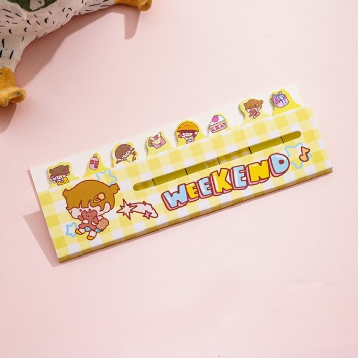 Стикеры закладки &quot;Weekend&quot;, yellow 