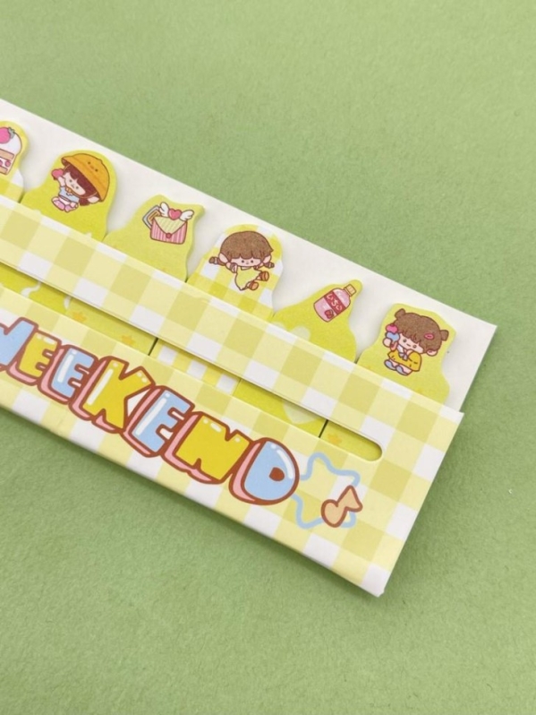 Стикеры закладки "Weekend", yellow