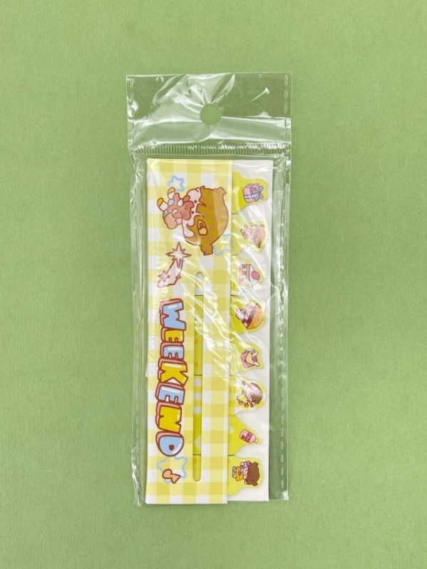 Стикеры закладки "Weekend", yellow