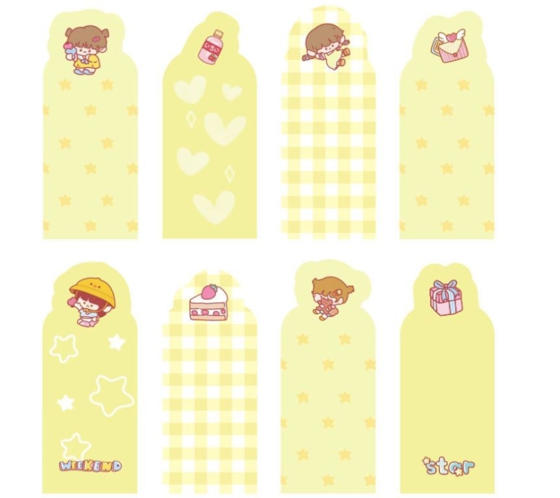 Стикеры закладки "Weekend", yellow