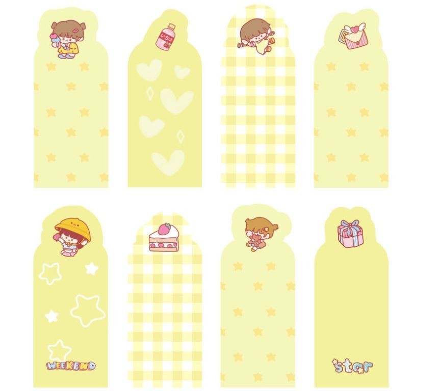 Стикеры закладки "Weekend", yellow