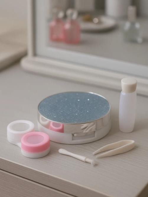 Контейнер для линз &quot;Gloss&quot;, gray 