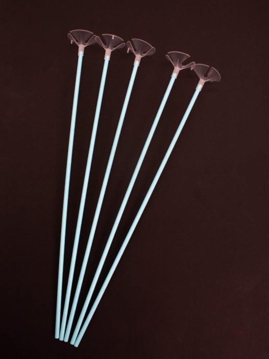 Трубочка+зажим для шаров 10 шт. &quot;Holiday retainer&quot;, pink (40 см) 