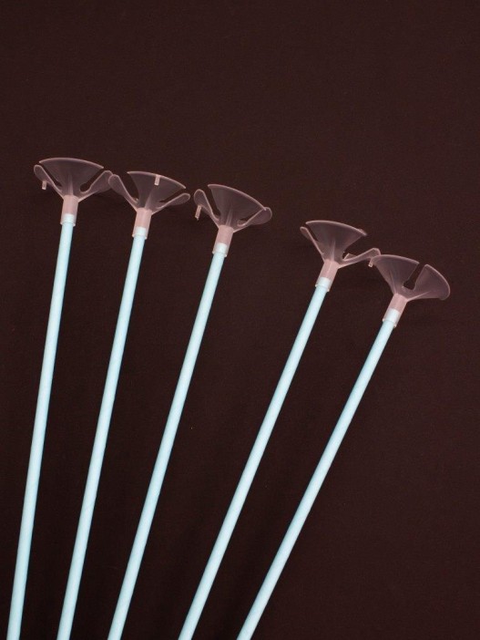 Трубочка+зажим для шаров 10 шт. &quot;Holiday retainer&quot;, pink (40 см) 