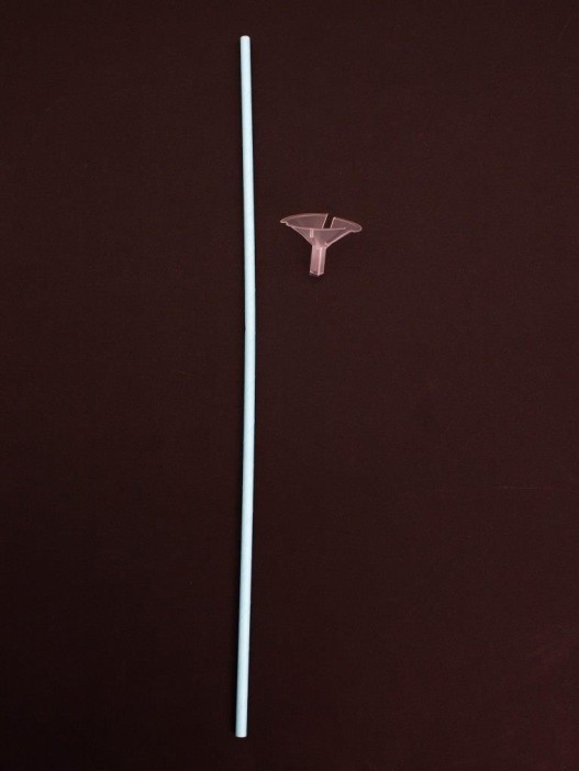 Трубочка+зажим для шаров 10 шт. &quot;Holiday retainer&quot;, pink (40 см) 