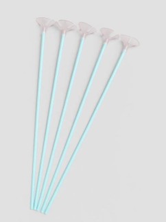 Трубочка+зажим для шаров 10 шт. &quot;Holiday retainer&quot;, pink (40 см)