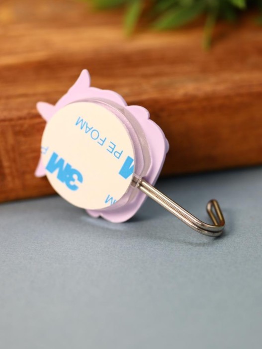 Крючок на липучке «Funny cat», purple 