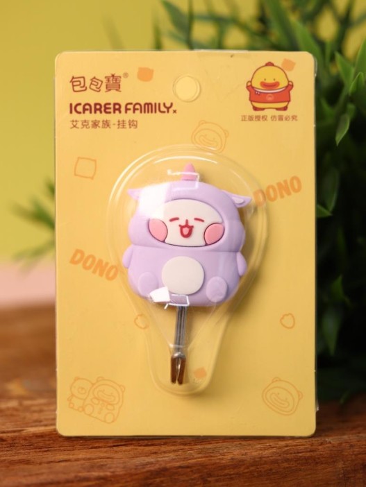 Крючок на липучке «Funny cat», purple 