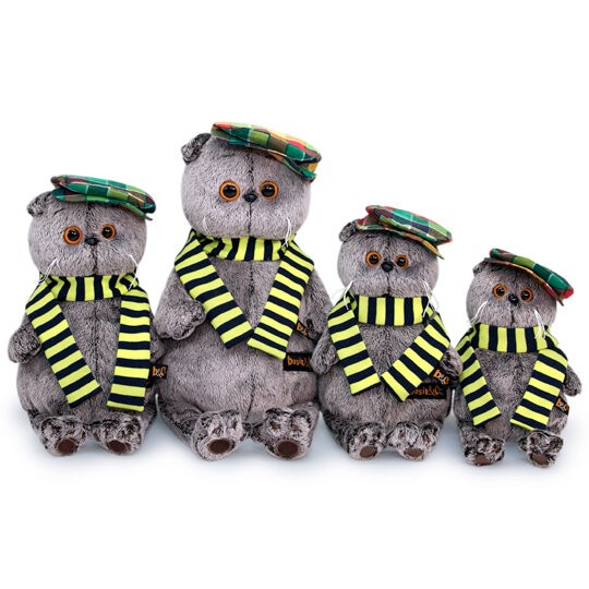 Мягкая игрушка "Басик в разноцветной кепке" (22 см) 