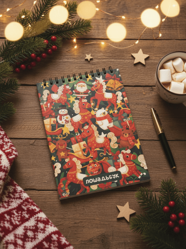 Скетчбук «Лошадьбук», 14х20 см, плотность 100 гр 