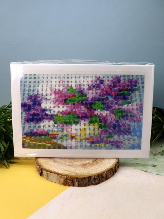 Алмазная мозаика "Сирень", 20*30 см