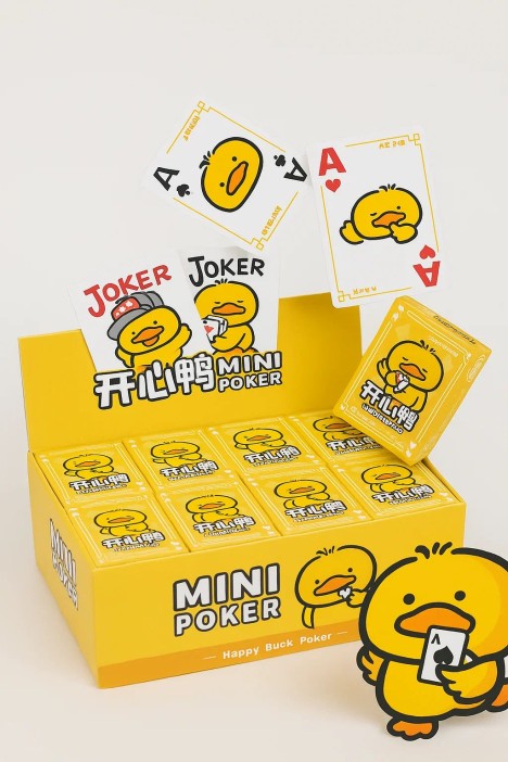 Игральные карты 54 шт. "Mini poker. DUCK" 4*5,5*2 см 