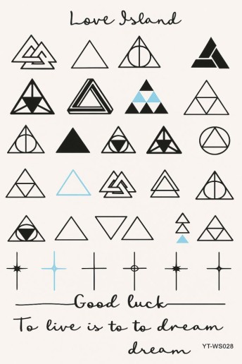 Тату - переводки "MIX triangle"