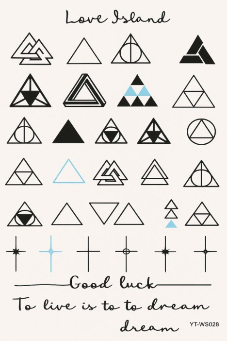 Тату - переводки &quot;MIX triangle&quot; 