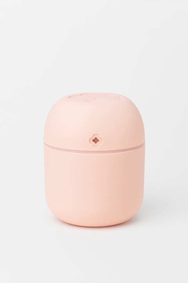 Настольный увлажнитель воздуха - ночник iLikeGift "Цветы", розовый (портативный, USB)