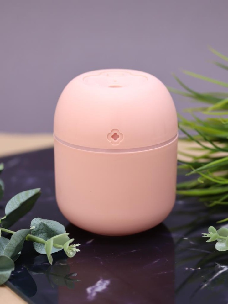 Настольный увлажнитель воздуха - ночник iLikeGift "Цветы", розовый (портативный, USB)