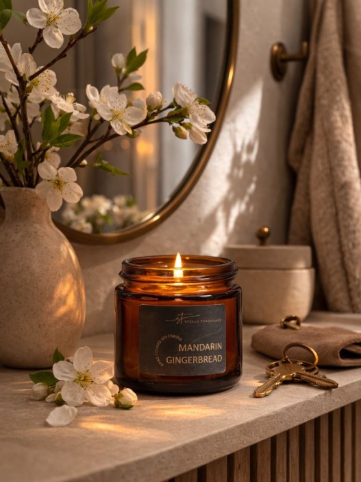 Свеча ароматическая в банке "Мандариновый пряник", 50 гр 
