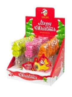 Карамель леденцовая "Помощники Санты", 24г (фейхоа, малина, мультифрукт)