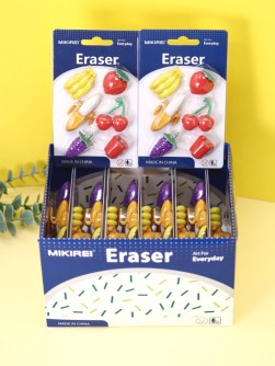 Ластики "Фрукты", шоу-бокс 12 шт.