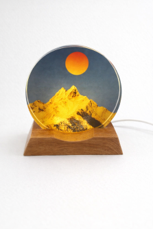 Ночник «Mountain», светлое дерево (8.7*6.7 см)