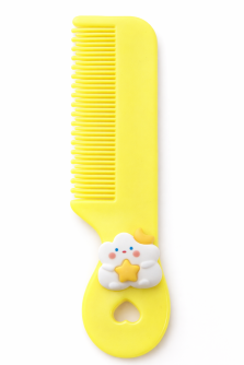 Расческа "Облако со звездой", жёлтая