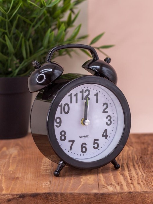 Часы-будильник "Black numbers", black 