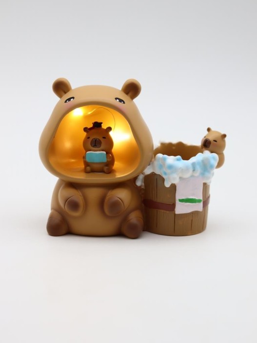 Ночник - подставка для канцелярских принадлежностей &quot;Capybara student&quot; (13.8 см) 