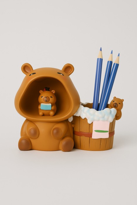 Ночник - подставка для канцелярских принадлежностей &quot;Capybara student&quot; (13.8 см) 