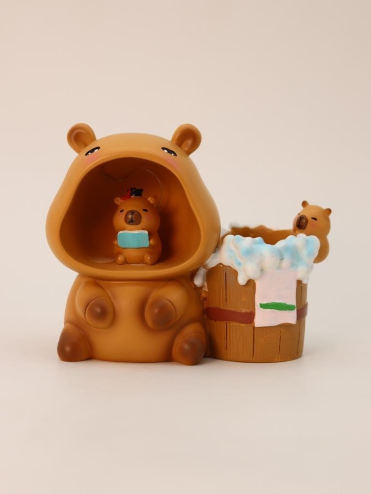 Ночник - подставка для канцелярских принадлежностей "Capybara student" (13.8 см)