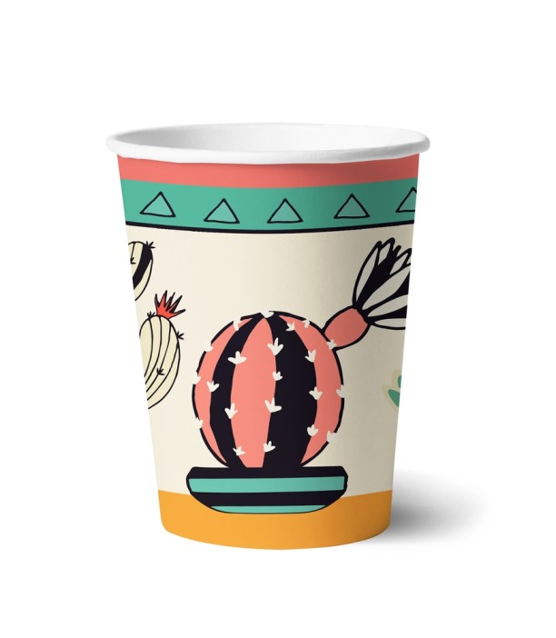 Набор бумажных стаканов 6 шт. &quot;Кактус-2&quot;, 250 мл 