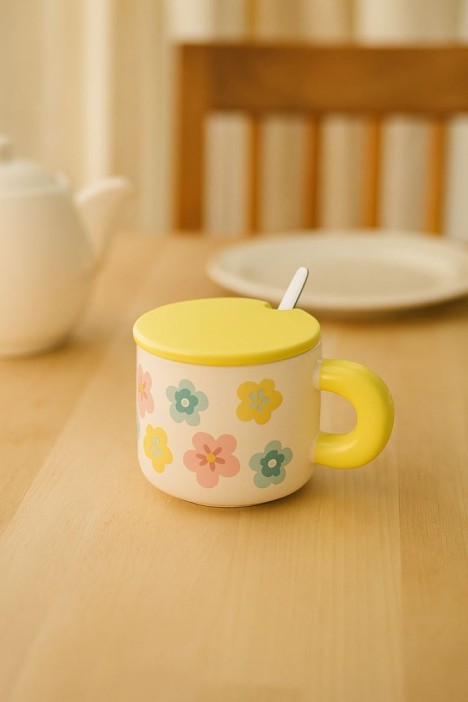 Кружка «Flower power», yellow (450 ml) 